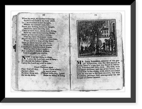 John Rodgers, the first Protestant martyr of Queen Mary's reign, being burnt at the stake in Smithfield Market, London, Feb. 14, 1554, Antique Print