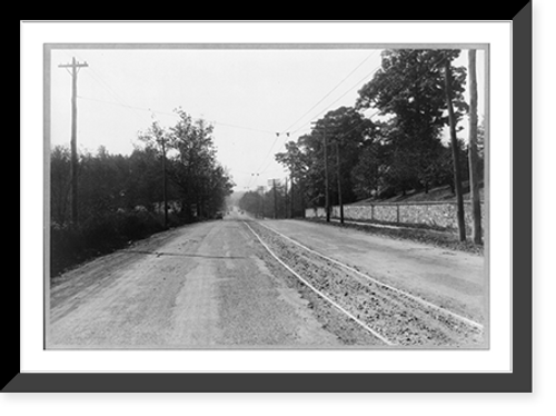Historic Framed Print, Bladensburg Road and Mt. Olivet Cemetery at right, Washington, D.C.,  17-7/8" x 21-7/8"