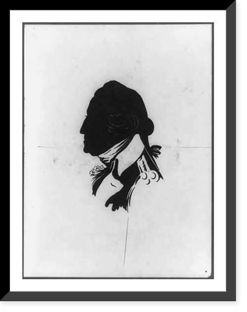 Historic Framed Print, [George Washington, head-and-shoulders portrait, facing left, in silhouette],  17-7/8" x 21-7/8"