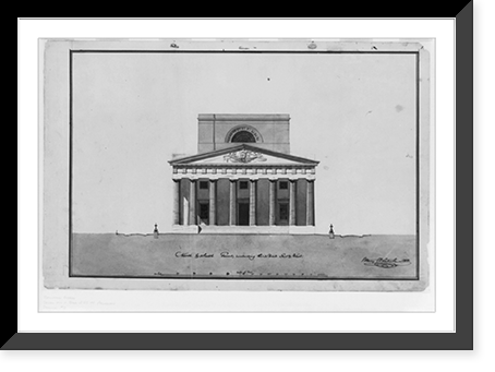 Bank building (2nd Bank of the United States"), Philadelphia, Pennsylvania. North and south front, elevation" - 2, Vintage Wall Art