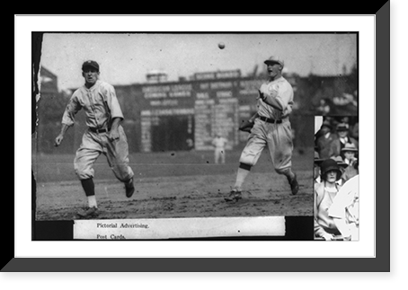 Harris caught between bases Classic, Historic Print