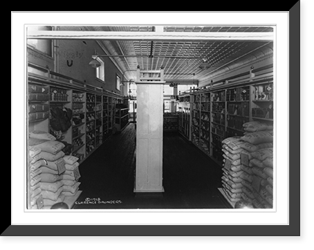 Interior views of a Piggly Wiggly self-service grocery story showing merchandise on shelves, Antique Print