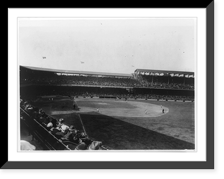 Historic Framed Print, [Baseball game at old Griffith Stadium, Washington, D.C.],  17-7/8" x 21-7/8"