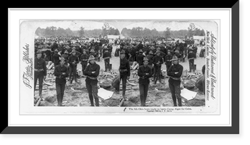 Historic Framed Print, The 8th Ohio boys ready to leave Camp Alger for Cuba - 2,  17-7/8" x 21-7/8"