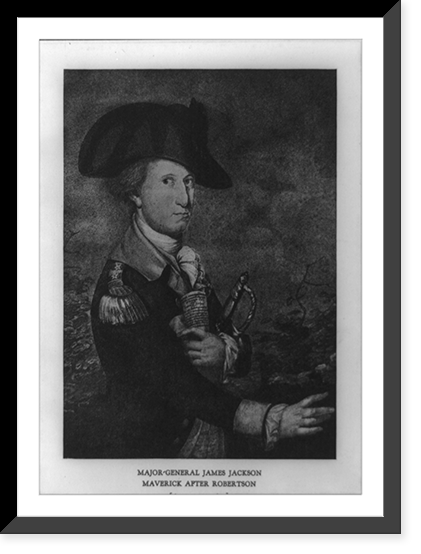 James Jackson, half-length portrait, standing, facing right, in uniform.Maverick after Robertson. Classic, Vintage Print
