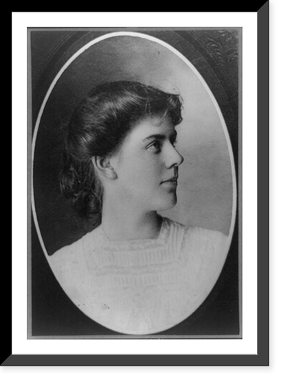Annie Lawrie Danforth, of Norway, Maine, head-and-shoulders portrait, in oval, facing right, Antique Poster