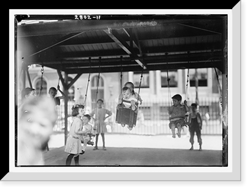 Historic Framed Print, N.Y. Playground - 6,  17-7/8" x 21-7/8"