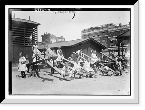 Historic Framed Print, N.Y. Playground - 8,  17-7/8" x 21-7/8"