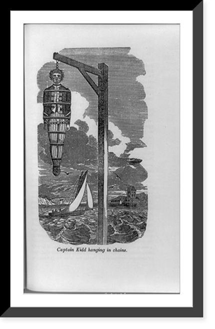 Historic Framed Print, Captain Kidd hanging in chains - 2,  17-7/8" x 21-7/8"