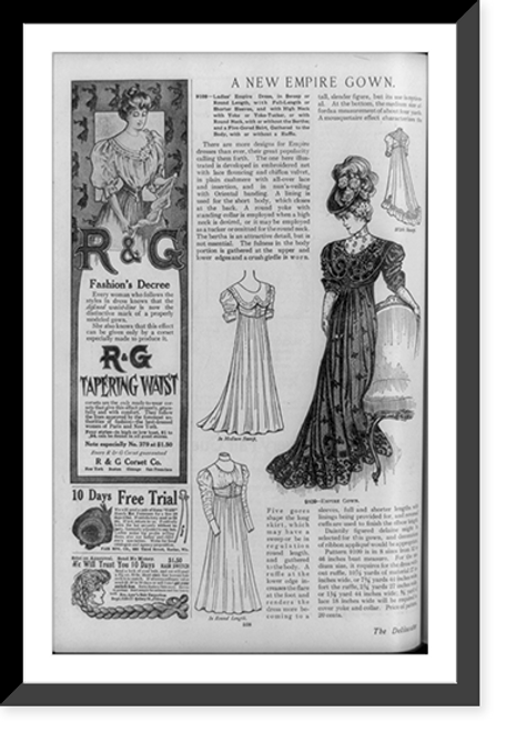 Historic Framed Print, A New empire gown,  17-7/8" x 21-7/8"