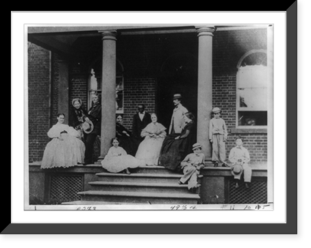 Daniel Carroll of Duddington's family on porch of house, F and 2nd Streets, S.E., Washington, D.C, Antique Poster
