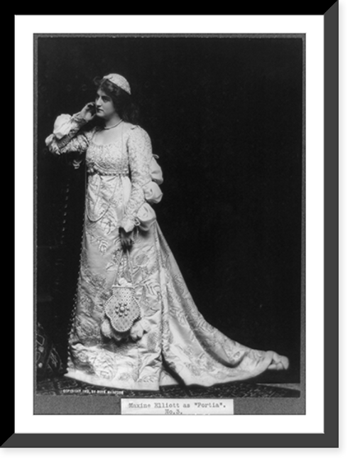 Historic Framed Print, [Maxine Elliott, full-length portrait, standing, facing left, as Portia],  17-7/8" x 21-7/8"