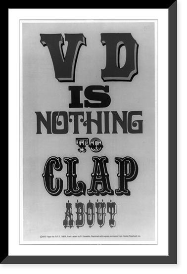 Historic Framed Print, VD is nothing to clap about,  17-7/8" x 21-7/8"