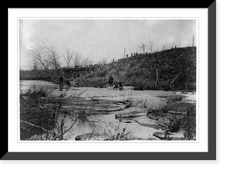 Repairing Bull Run Bridge. Construction Corps U.S.M.R. Rds. Classic, Antique Poster