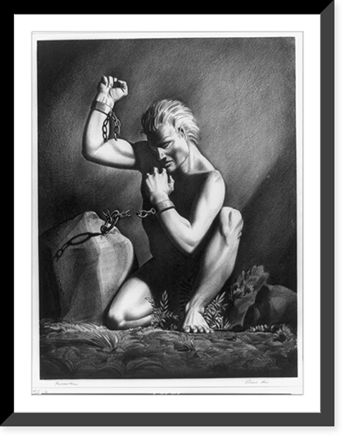 Historic Framed Print, Prometheus.Rockwell Kent.,  17-7/8" x 21-7/8"