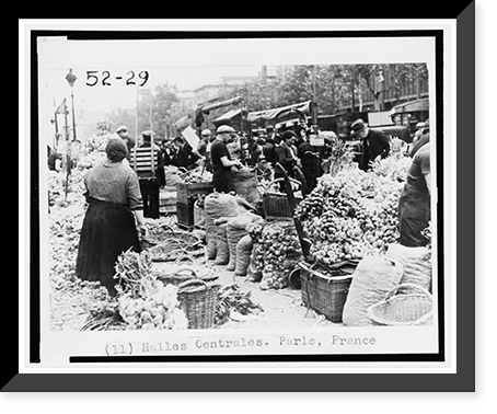 Historic Framed Print, Halles centrales, Paris, France - 2,  17-7/8" x 21-7/8"