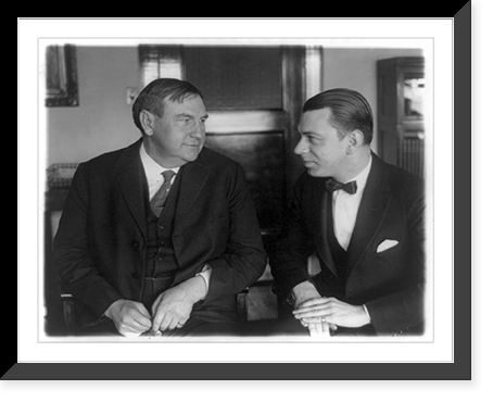 Attorney General Harlan F. Stone and Congressman Clarence J. McLeod of Mich. at the office of the Attorney General; half-length portraits, seated, facing each other, Antique Wall Art
