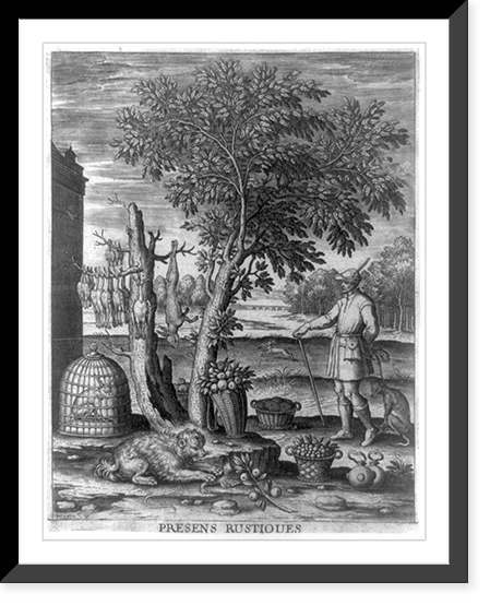 Historic Framed Print, Presens Rustiques.Marcus, sc.,  17-7/8" x 21-7/8"