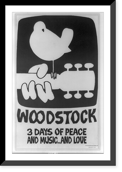 Woodstock 3 days of peace and music. and love, Historic Reproduction