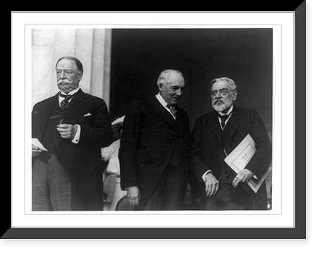 William Howard Taft, Warren G. Harding, and Robert Todd Lincoln, standing, left to right Classic, Antique Print