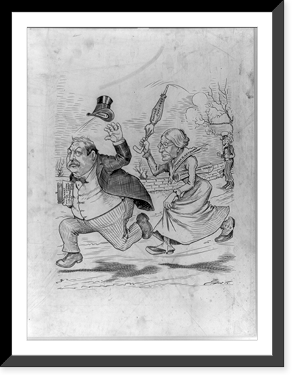 Antique Photo Print - Cleveland - Cartoon showing President Grover