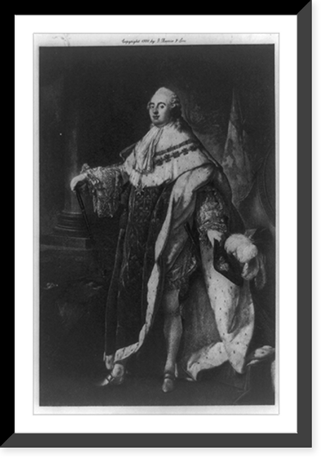 Historic Framed Print, [Louis XVI, King of France, full-length portrait, standing, facing left],  17-7/8" x 21-7/8"