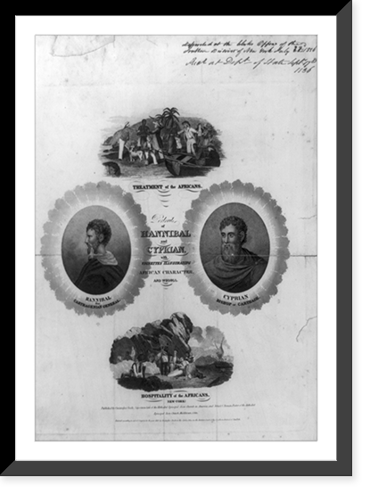 Portraits of Hannibal and Cyprian, with vignettes illustrating African character and wrongs, Vintage Wall Art