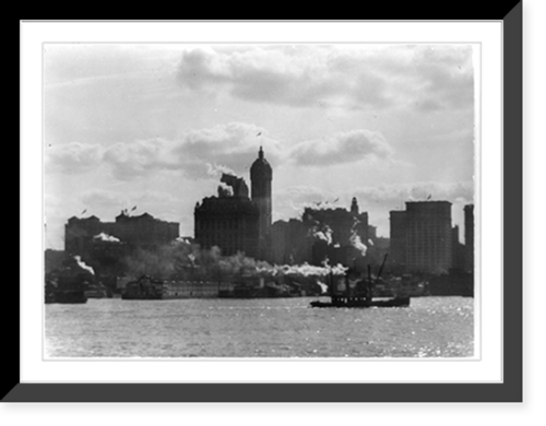 Historic Framed Print, [Lower Manhattan],  17-7/8" x 21-7/8"