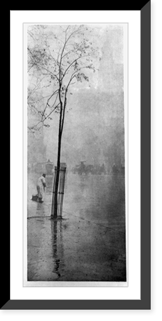 Historic Framed Print, [Spring showers],  17-7/8" x 21-7/8"