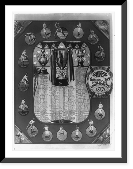 Chinese baseball team tour of the United States, 1913.Loo Tai Sing del, Vintage Wall Art