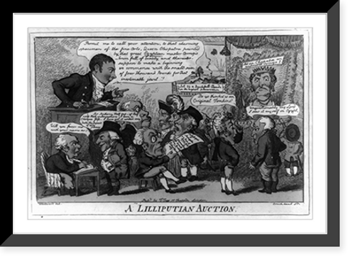 Historic Framed Print, A lilliputian auction.Woodward del ; Cruikshank st.,  17-7/8" x 21-7/8"