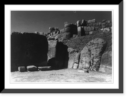 Pre-Columbian ruins of Sacsahuam&aacute;n fortress, Cuzco City, Peru, Antique Poster