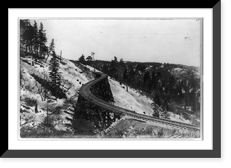 Famous S bridge, Alamogordo to Cloudcroft, New Mexico, Antique Poster