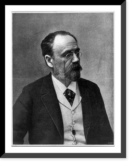 Historic Framed Print, [Emile Zola, half-length portrait, facing right].Dreher.,  17-7/8" x 21-7/8"