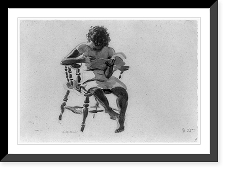 Young black girl seated, reading a book, Barbados.Golde White, Antique Print