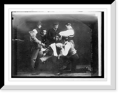 Wounded duellist, Heidelberg, Germany, Historic Reproduction