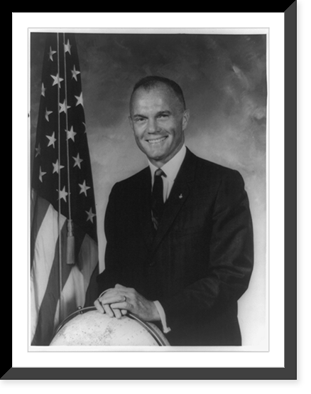 John Herschel Glenn, Jr., Project Mercury astronaut, half-length portrait, standing, facing front, Antique Wall Art