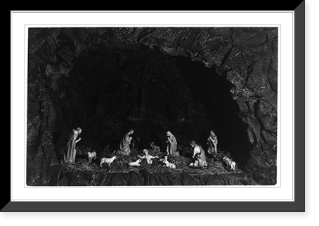 The Christmas Cave of Bethlehem, Mercy Hospital, Baltimore, Maryland, Historic Print