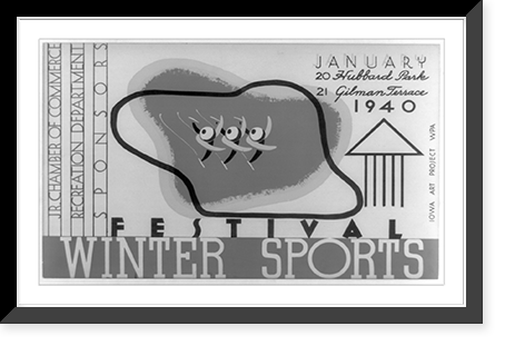 Winter sports festival, Jr. Chamber of Commerce, Recreation Department, sponsors, Vintage Wall Art