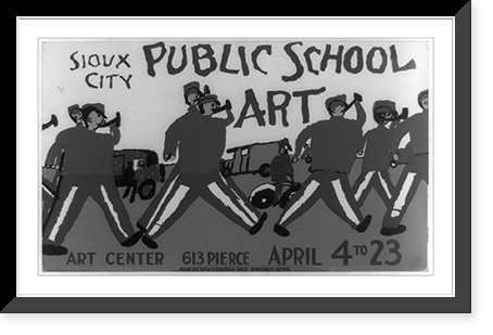 Public school art, Sioux City Art Center.made by WPA Federal Art Project, Iowa, Antique Print