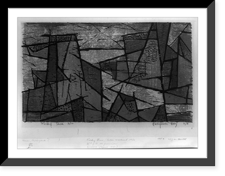 Historic Framed Print, Rocky shore.Hildegarde Haas.,  17-7/8" x 21-7/8"