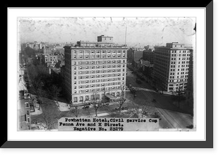 Powhattan Hotel, Civil Service Com., Penna Ave. and H Street, Historic Reproduction