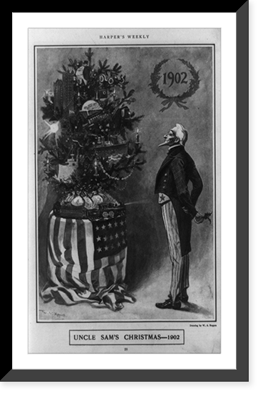 Uncle Sam's Christmas. 1902.W.A. Rogers, Historic Reproduction