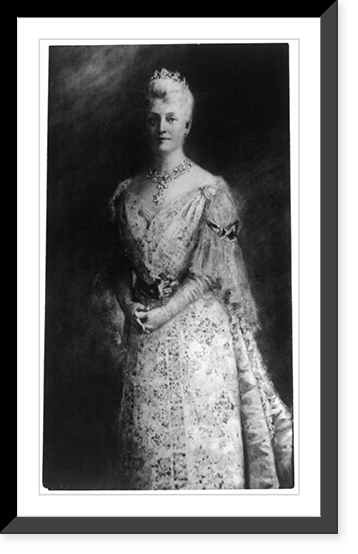 Mrs. John Brooks Henderson, Jr., three-quarter length protrait, standing, facing front, Antique Print