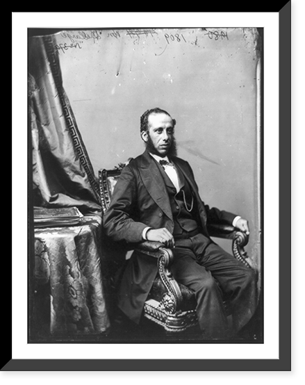Hon. Robert Carlos De Large, Afro-American congressman of South Carolina, three-quarter length portrait, seated at small table, facing right, Antique Wall Art