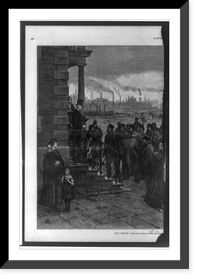 The Strike.from the painting by Robert Koehler in the exhibition of the National Academy of Design, Vintage Print