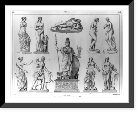 Greek and Roman sculpture, including Phidias' statue of Pallas in the Parthenon, several of Venus, Diana the Huntress, and others.G. Heck, dirt. ; Henry Winkles, sculpt, Historic Print