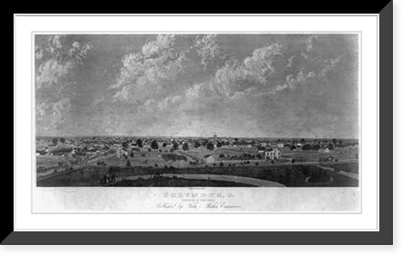 Columbus, O., taken from the blind asylum.engraved by Felch, Antique Wall Art