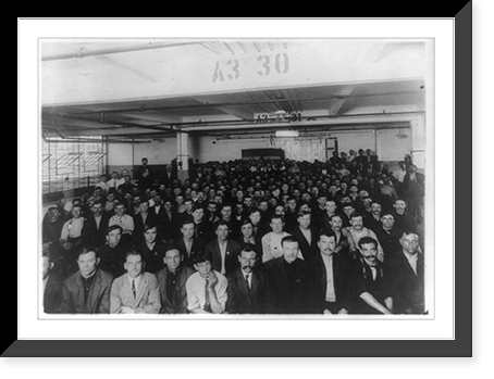 Immigrants in English class given by Training Service of the Department of Labor in Ford Motor Co. Factory, Detroit, Michigan, Antique Poster