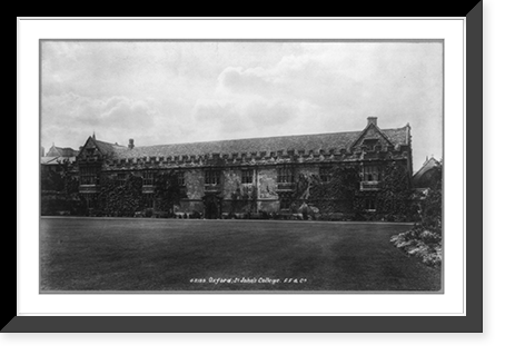 Oxford, St. John's College.F.F. & Co, Vintage Poster